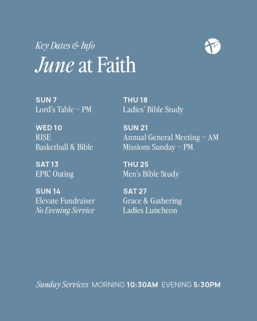 June at Faith.  Come expectant, leave encouraged.  #faithbaptistsydney 
#church 
#mychurch 
#churchlife 
#churchcommunity