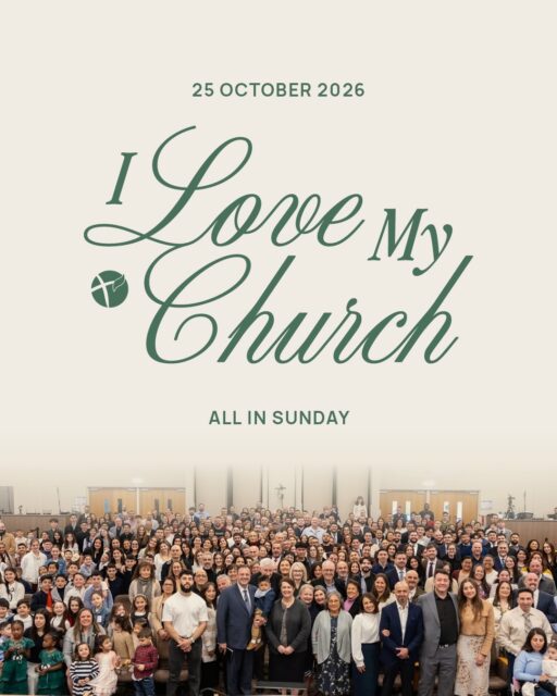 One church. One family. One heart for God.  This Sunday, 25 October, we’re coming together for a special I Love My Church Sunday!  A time to reflect on God’s goodness, rejoice in what He has done, and renew our commitment to faithfully serving Him.  We’ll have a special children’s choir, a dedicated time of prayer and reflection, and an opportunity to come together as one church family for our All In photo!  There’s something special about being part of a church family that loves the Lord and loves one another.  We can’t wait to see you this Sunday at Faith!  ”…by love serve one another.” Galatians 5:13 (KJV)